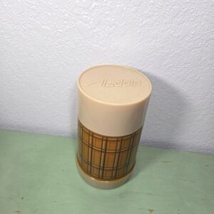 Aladdin Best Buy Brown Plaid Thermos Pint Wide Mouth